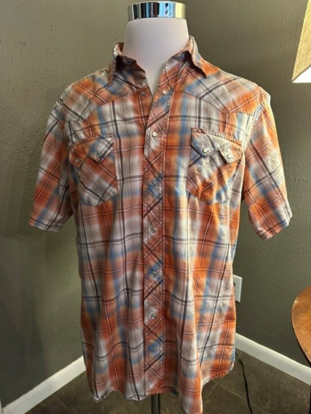 Wrangler Pearl Button Western Short Sleeve Shirt